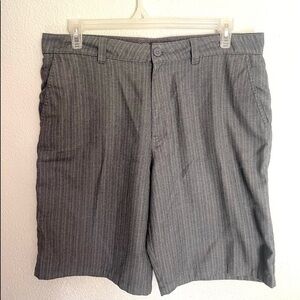 ONEILL Mens gray thin stripe flat front casual shorts size 36